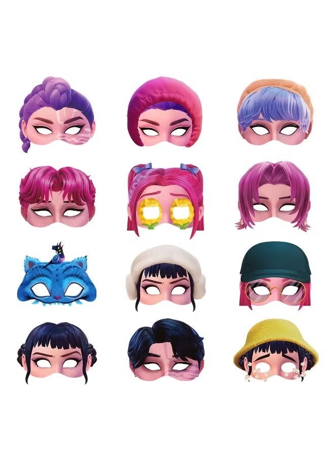 قناع، دعائم تصوير لحفلة تنكرية مستوحاة من صائدي الشياطين في الكيبوب، فرقة فتيات كيبوب، قناع مضحك لنصف الوجه - Image 2